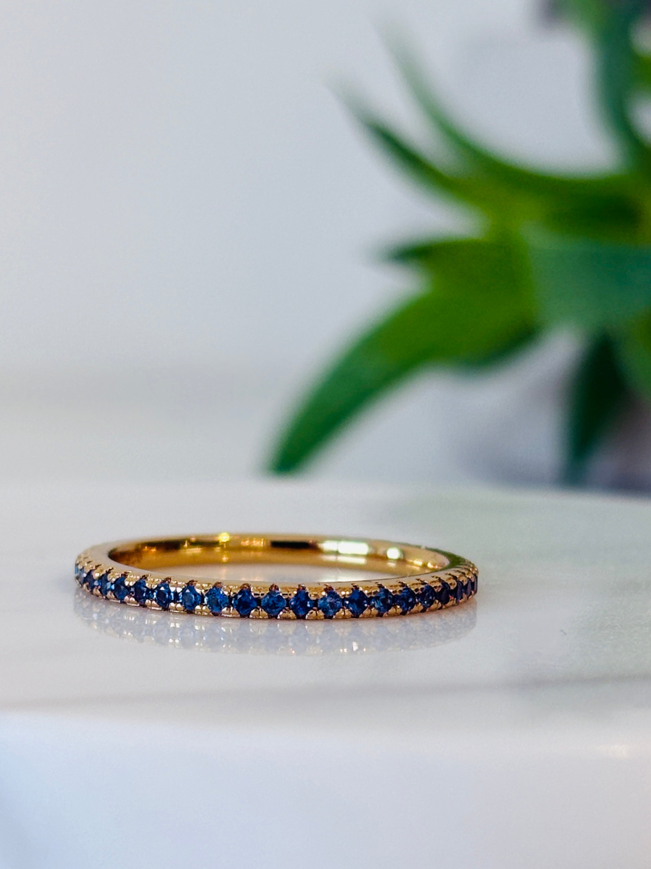 Crystal Eternity Band {Gold/Blue}