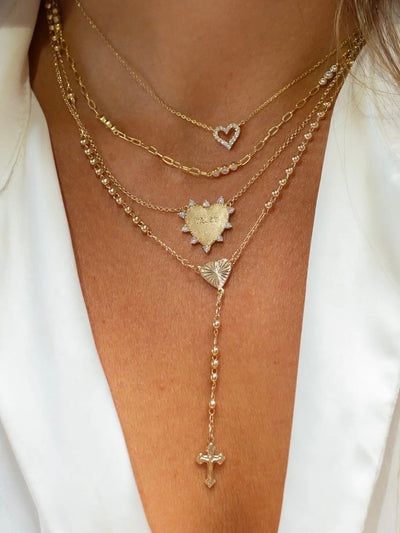Heart Rosary {Gold}