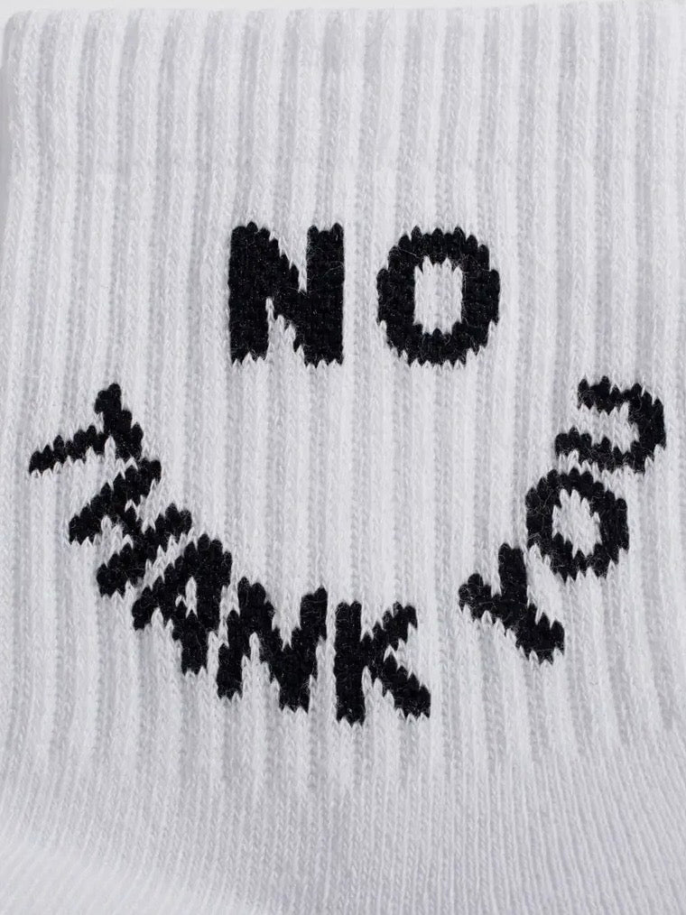 No Thank You Socks {White}