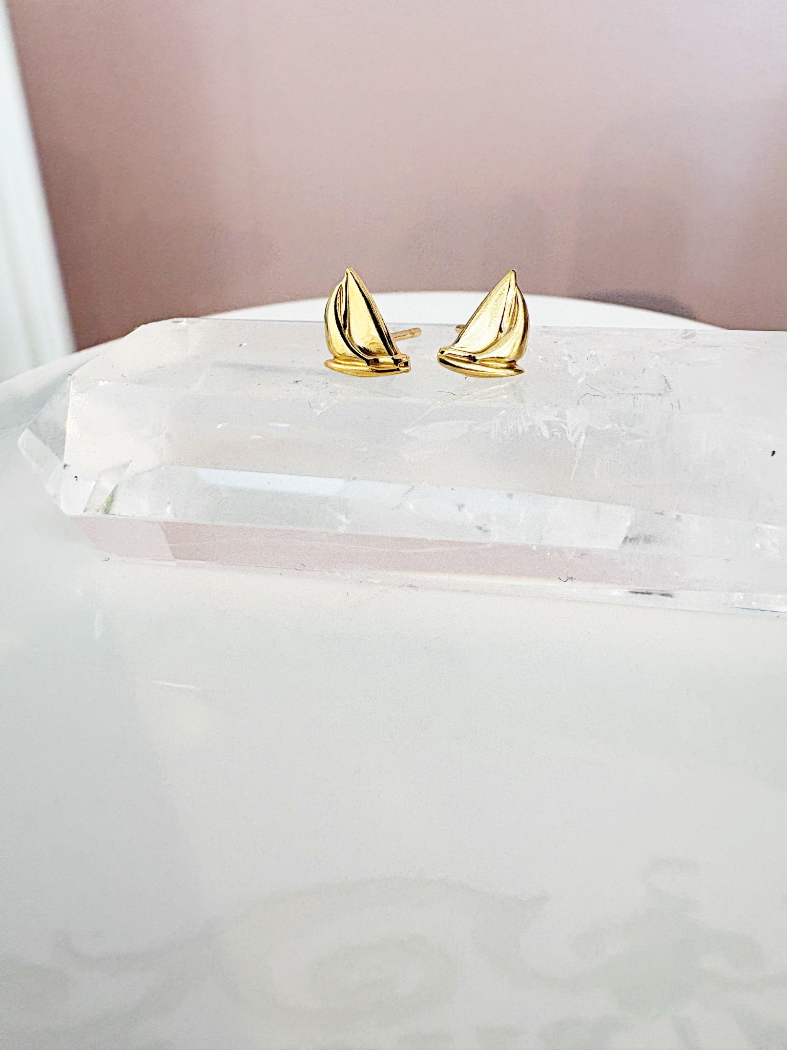 Sailboat Stud Earrings {14kt/Estate}