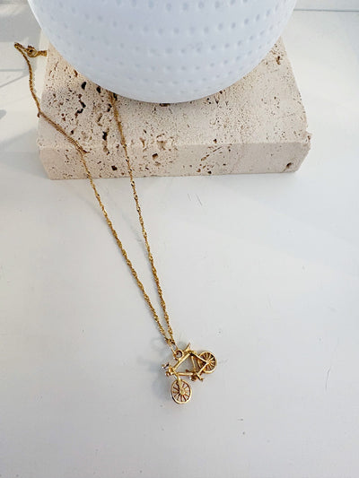 Bicycle Charm Necklace {14kt/Estate}