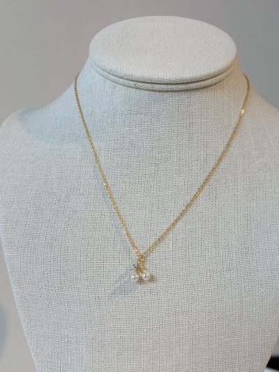 Pearl Cherry Necklace {Gold}