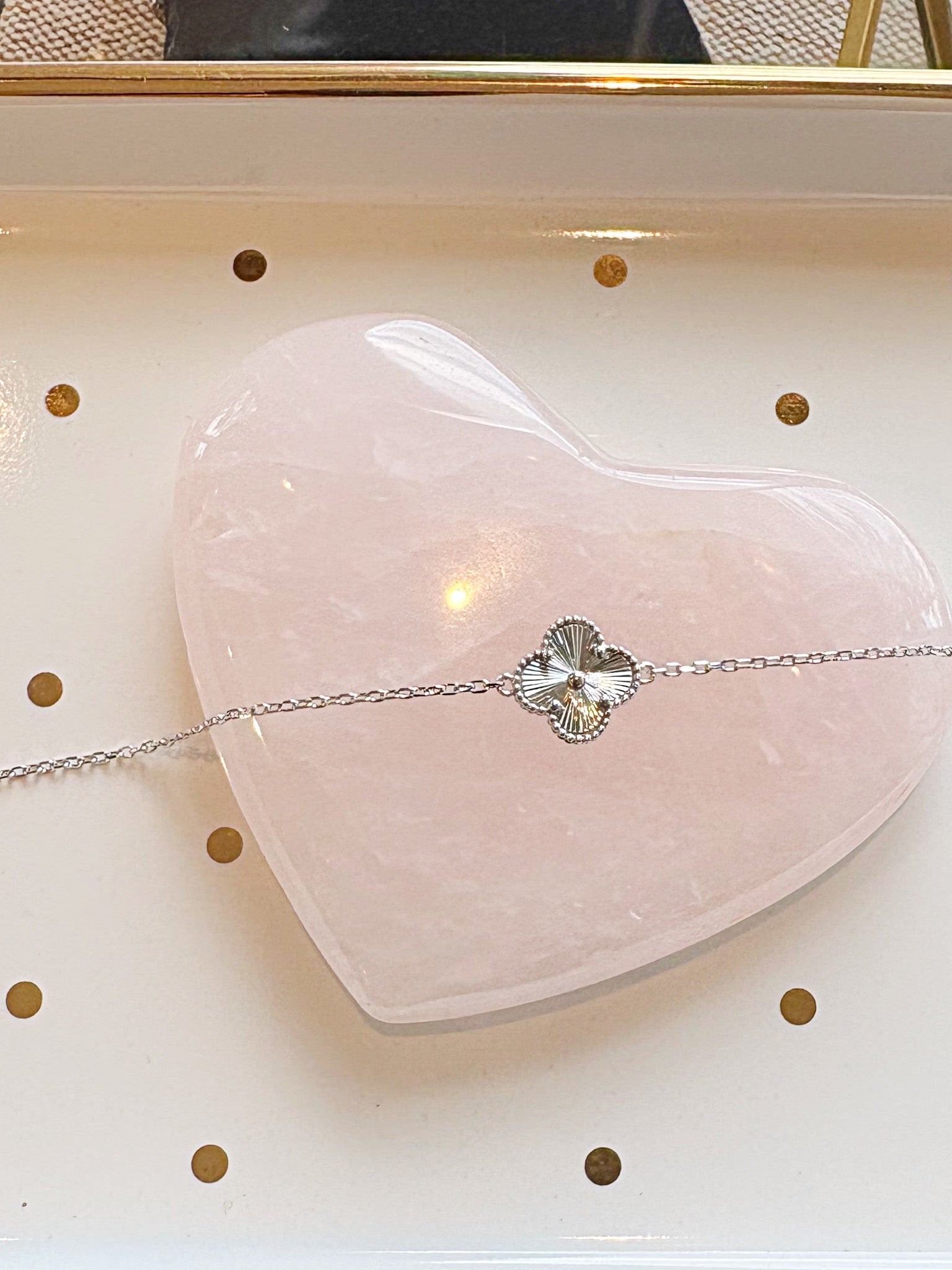 Fluted Clover Bracelet {Silver}