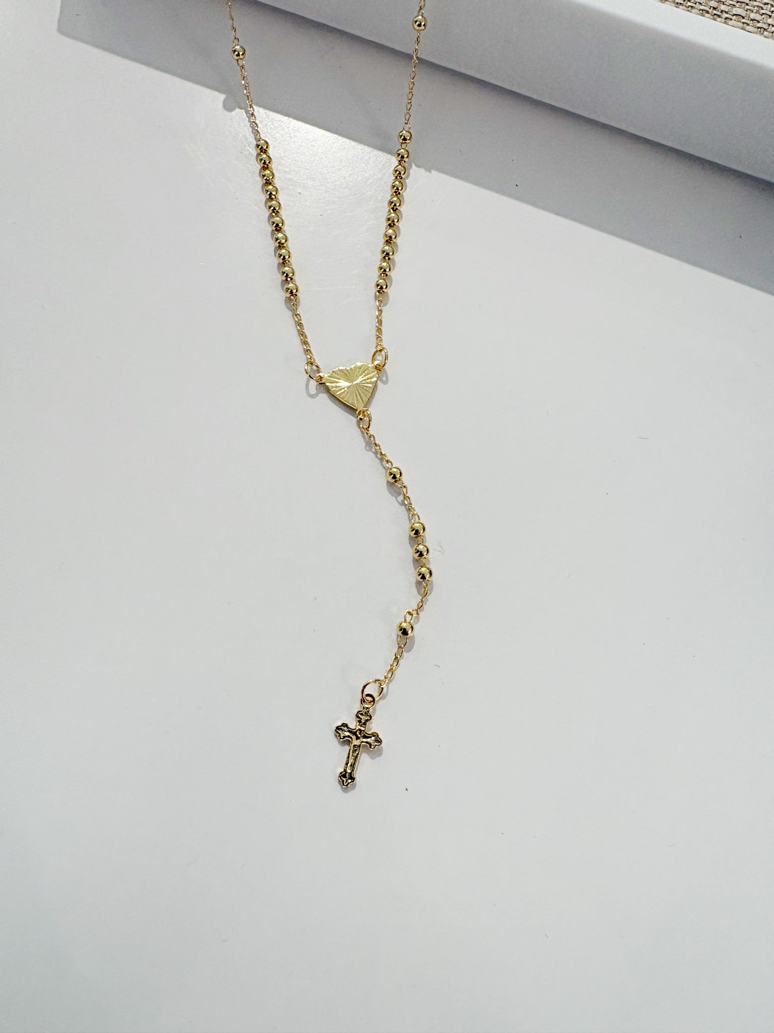 Heart Rosary {Gold}