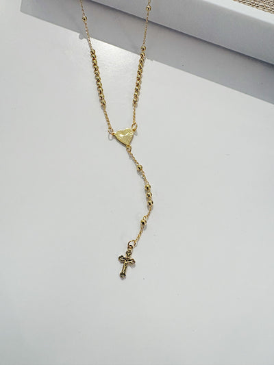 Heart Rosary {Gold}