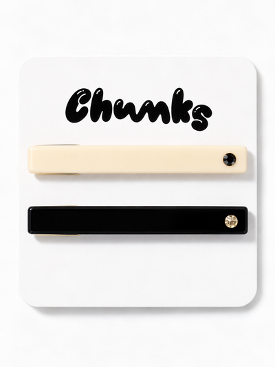 Allie Clips {Cream/Black}