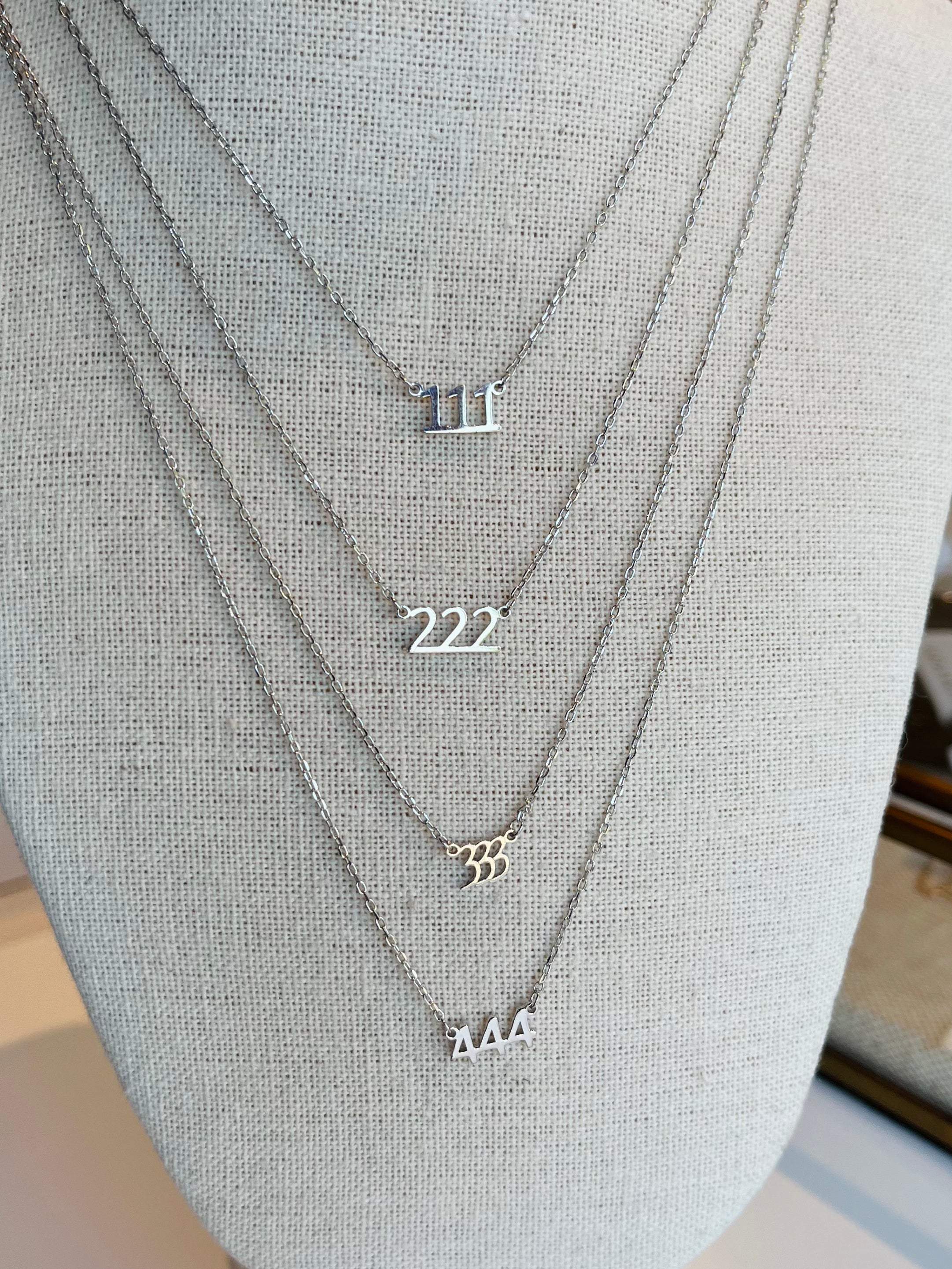 Angel Number Necklace {Silver}