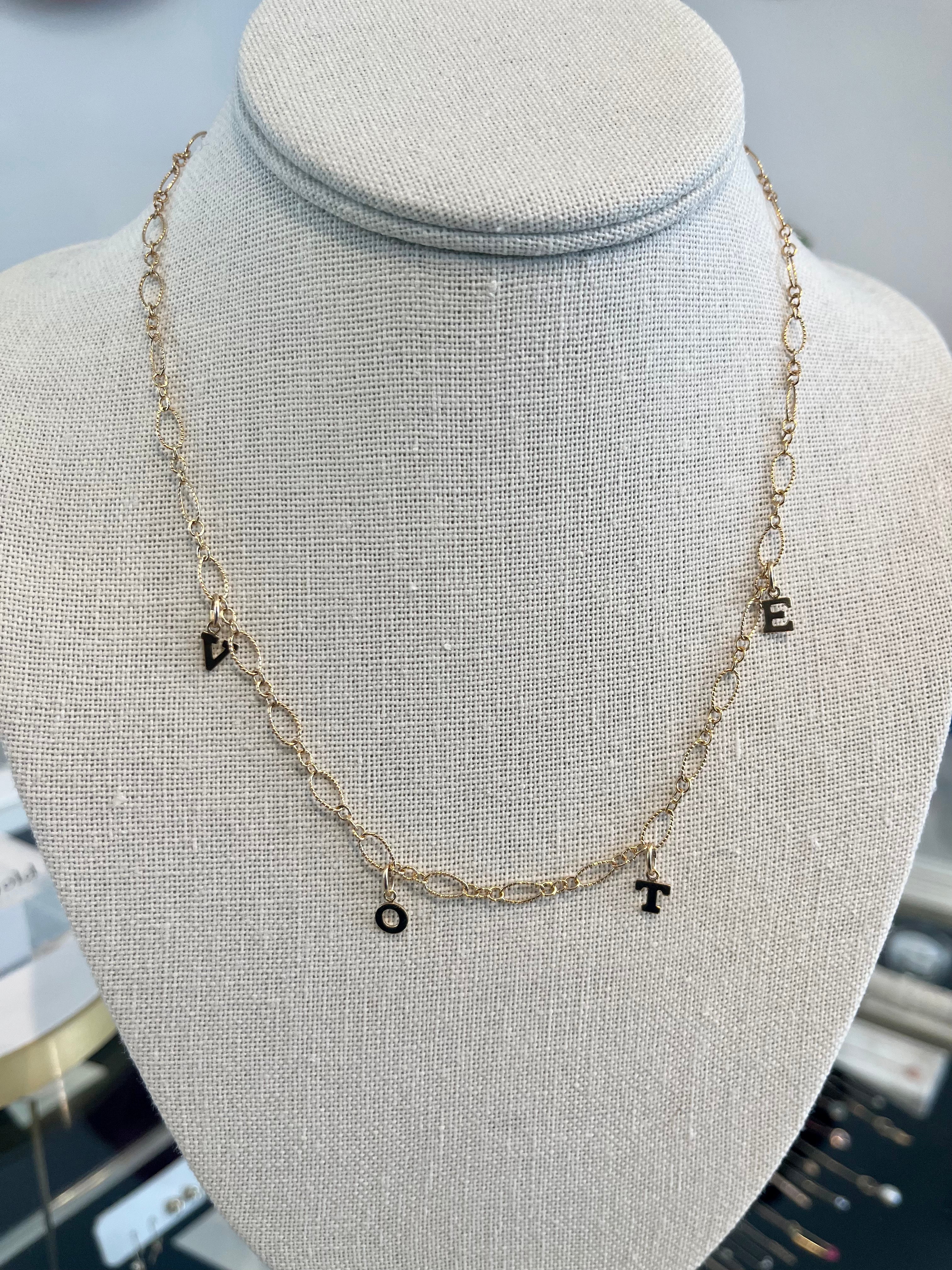 Vote Necklace {Gold}