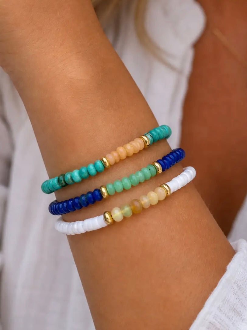 Opal Drift Bracelet {Gold/Azure/Green Opal}