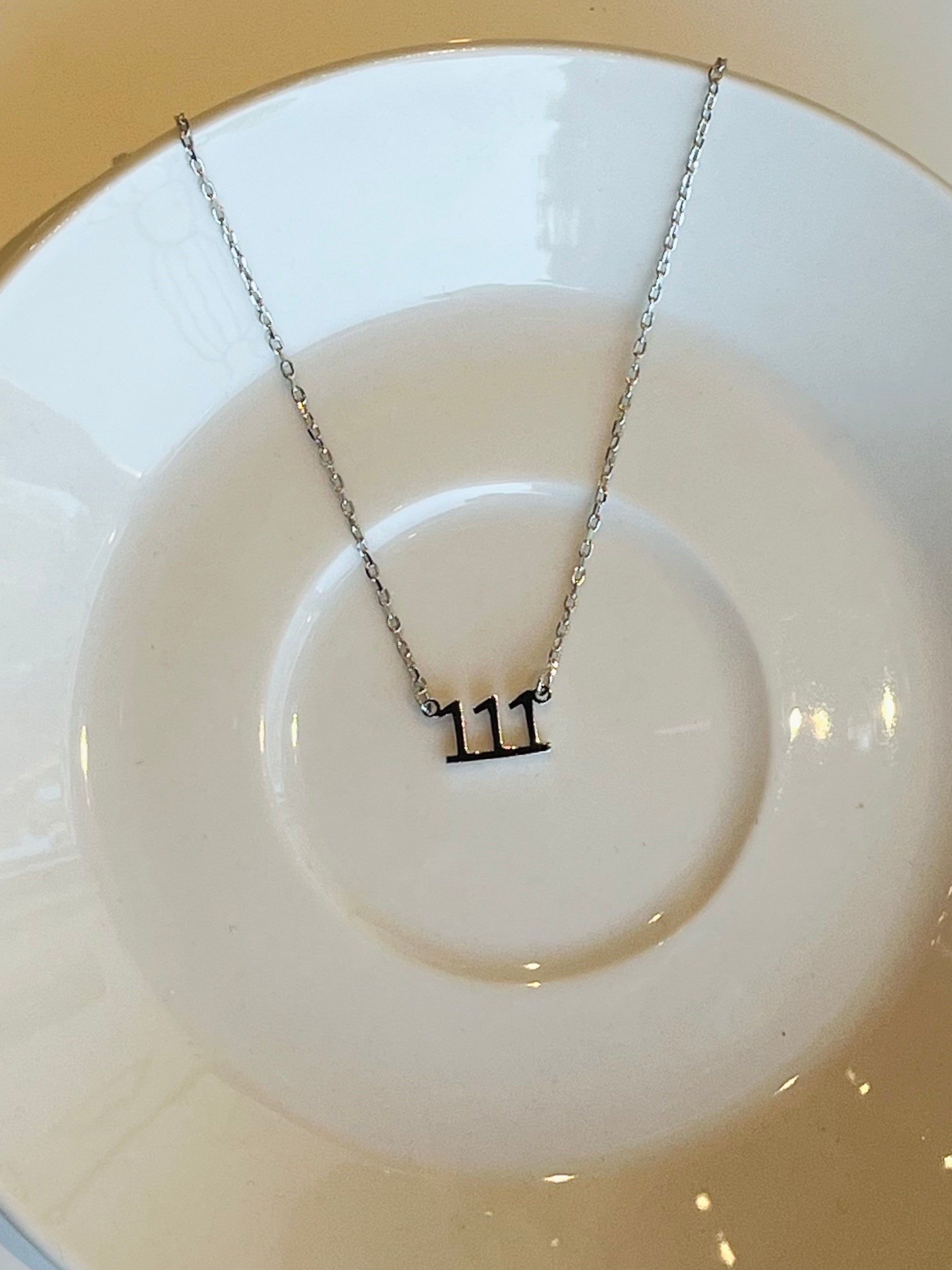 Angel Number Necklace {Silver}
