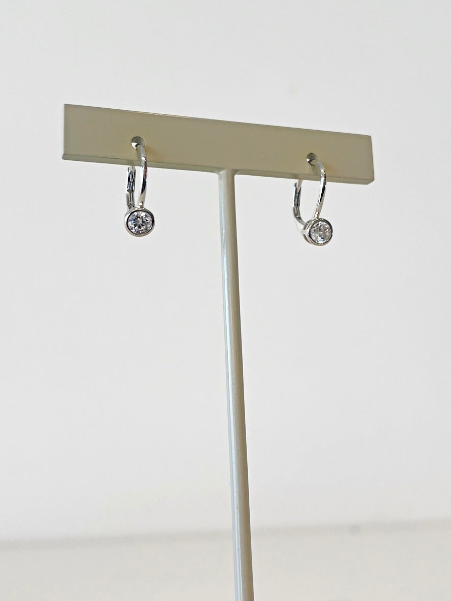 Amelia Huggie Earrings {Silver}