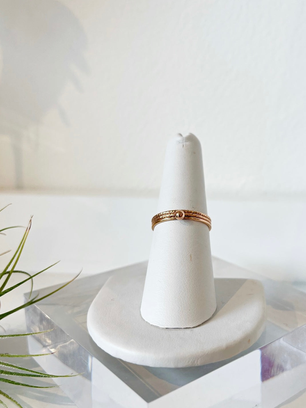 Pearl Ring Stack Set {Rose Gold}