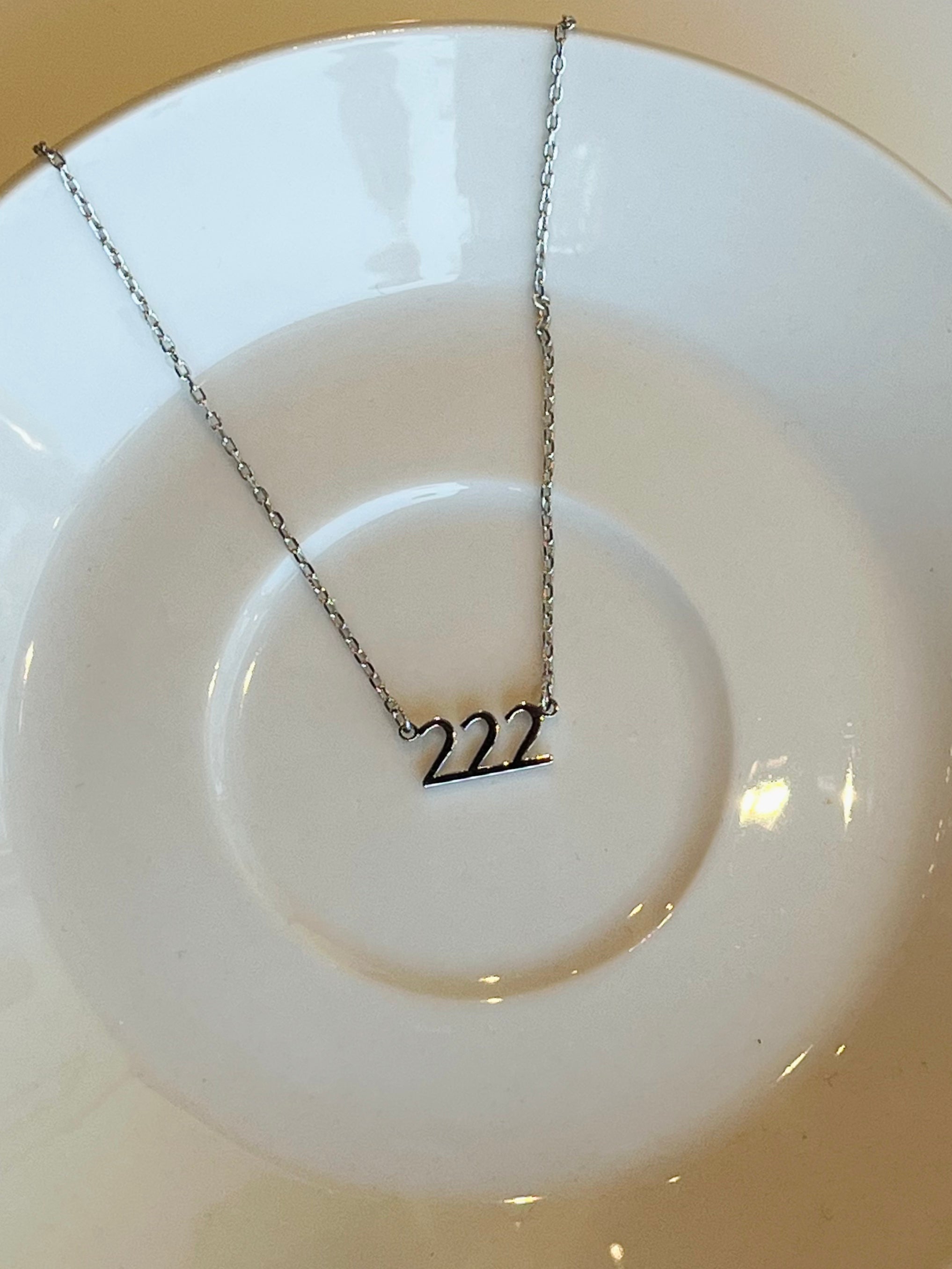Angel Number Necklace {Silver}