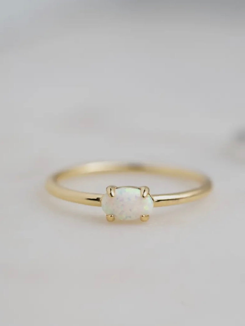Oval Opal Ring {Gold}