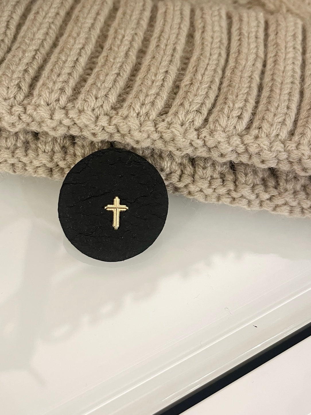 Single Cross Post Earring {14kt/Estate}