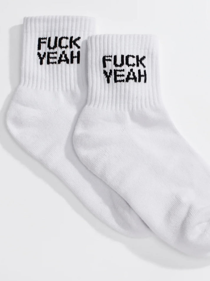 Fuck Yeah Quarter Crew Socks
