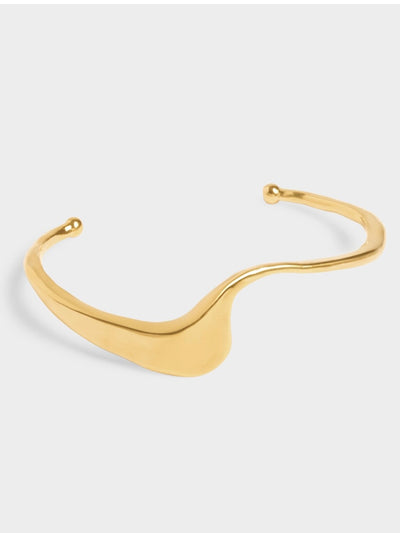 Marina Wave Cuff Bracelet {Gold}