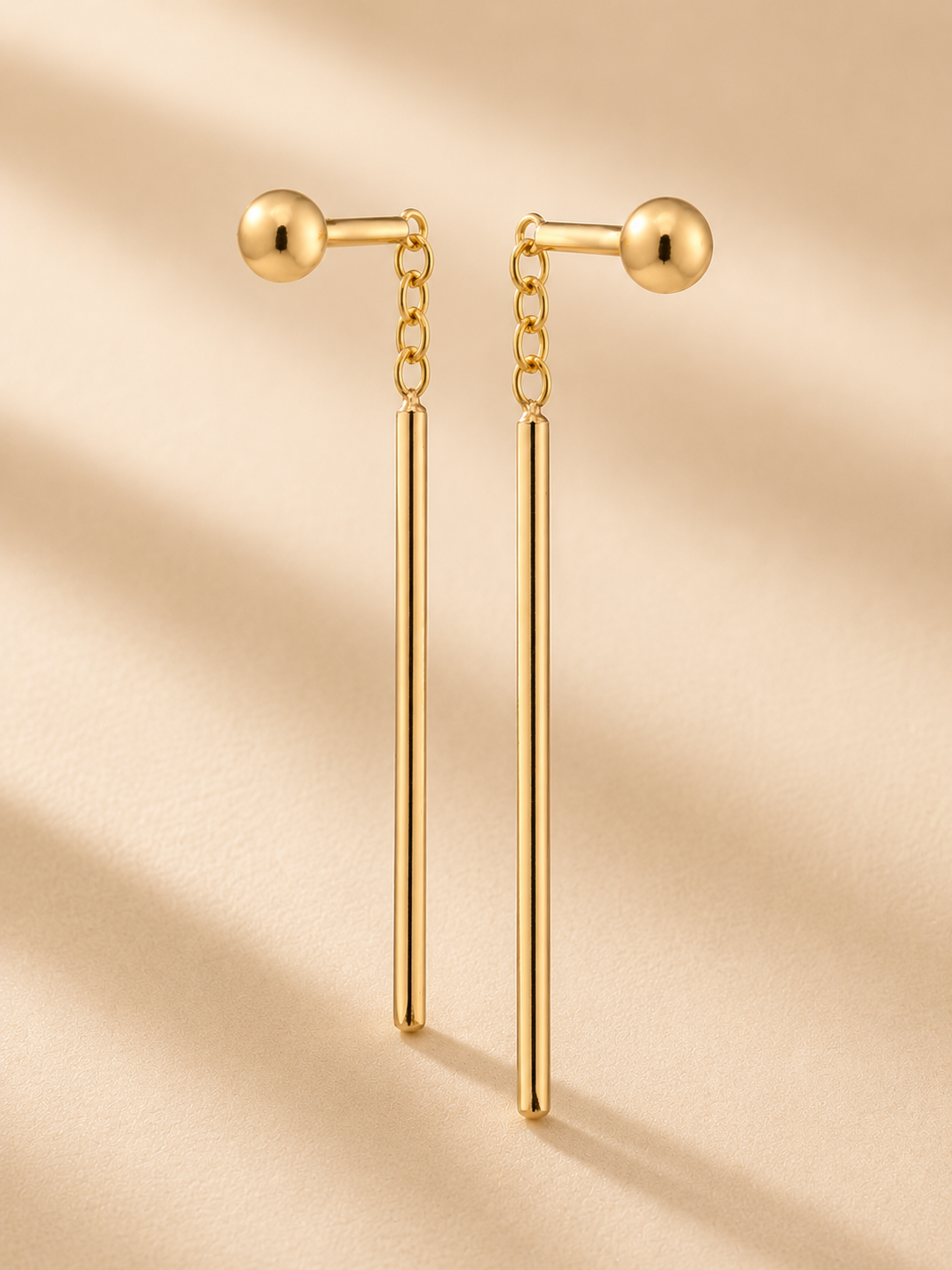 Glide Threader Earrings {Gold/Ball}