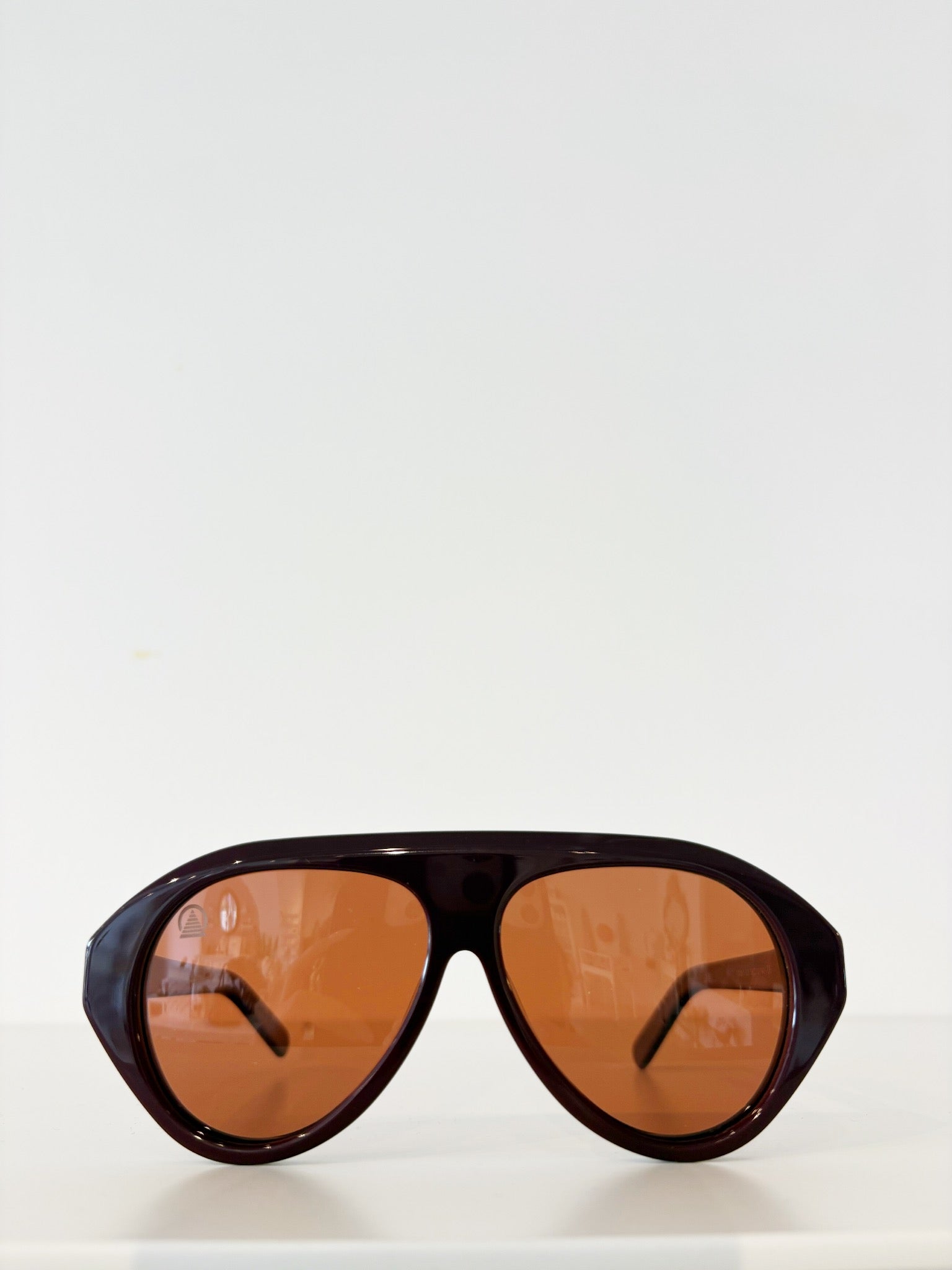 Sebastian Cho Retro Aviator Sunglasses {Merlot}