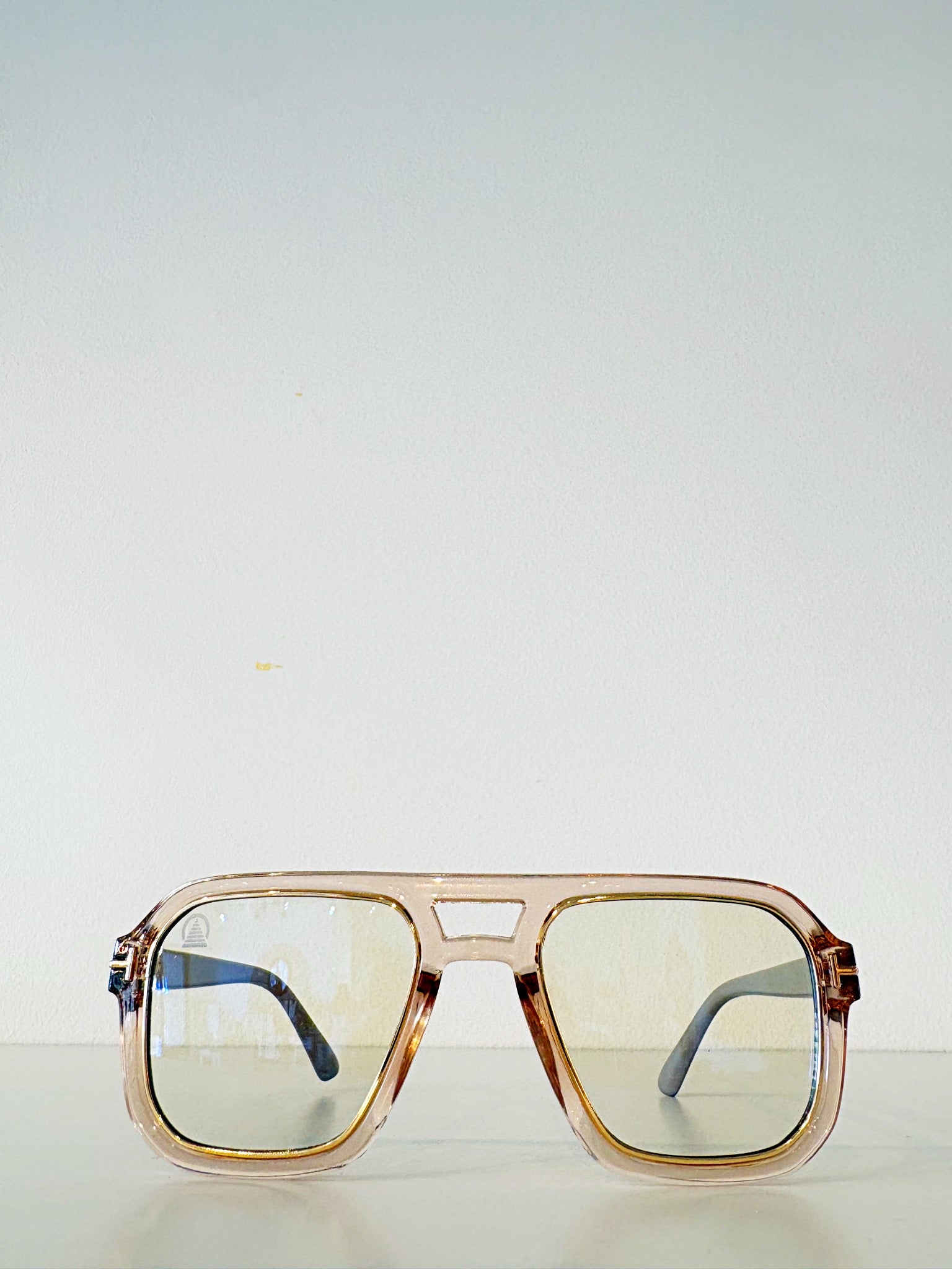 Sebastian Cho Small Square Aviators {Tea/Blue Light}