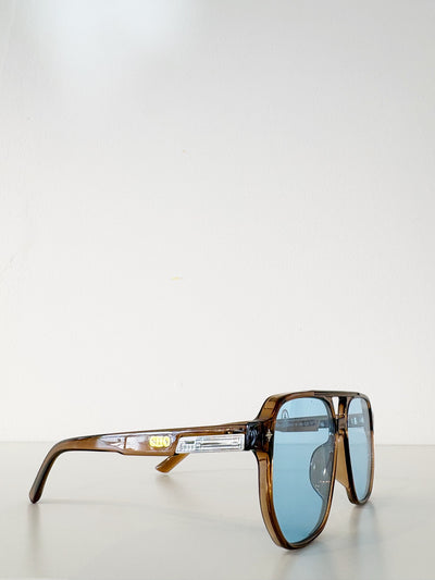 Sebastian Cho Oversized Aviators {Mocha/Blue}