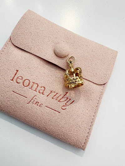 Royal Crown Charm {14kt/Estate}
