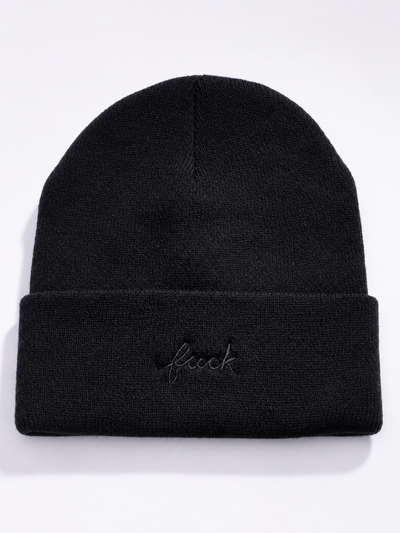 Fuck Script Beanie {Black}