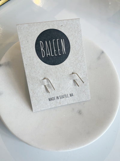 U Shaped Earrings {Silver}