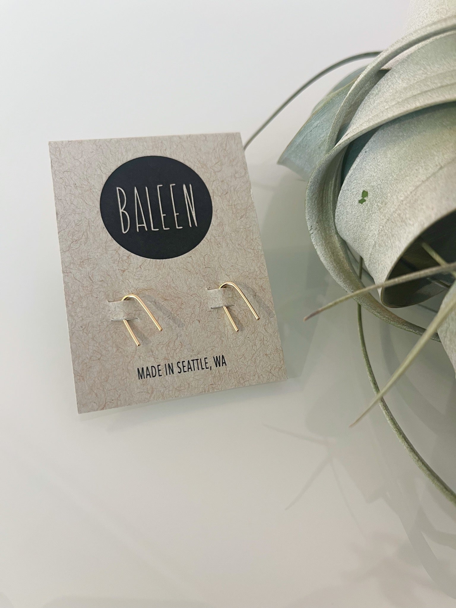 U Shaped Earrings {Gold}