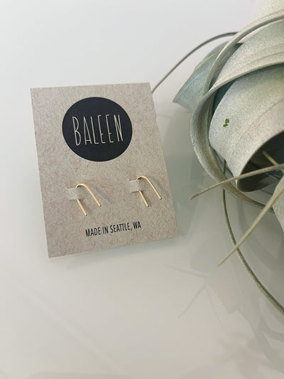 U Shaped Earrings {Gold}