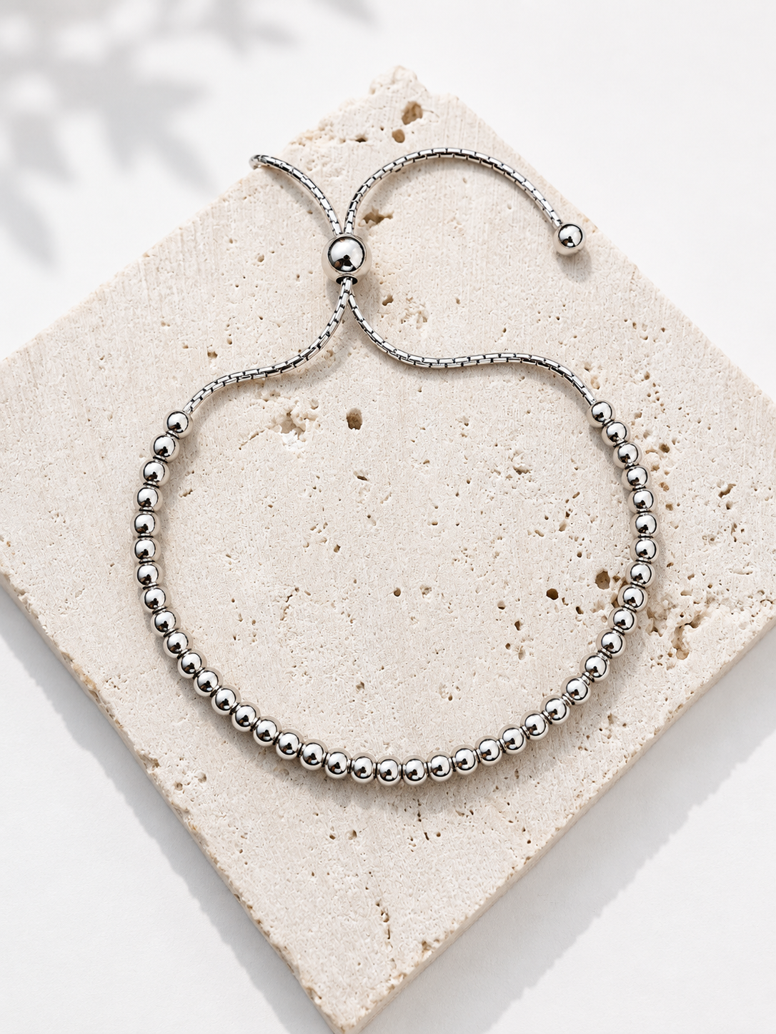 Bead Lariat Bracelet {Silver}