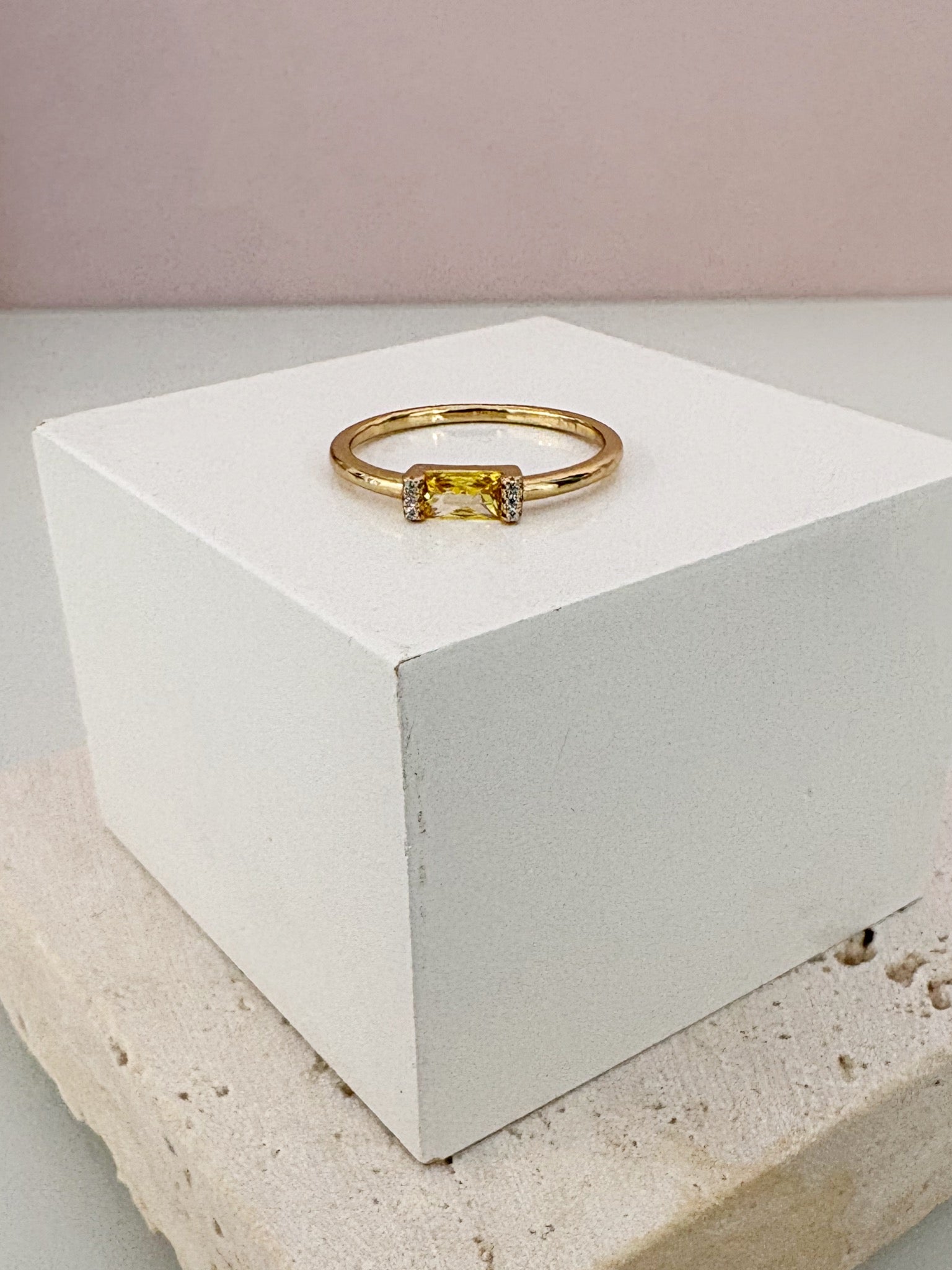 Baguette Ring {Gold/Citrine}