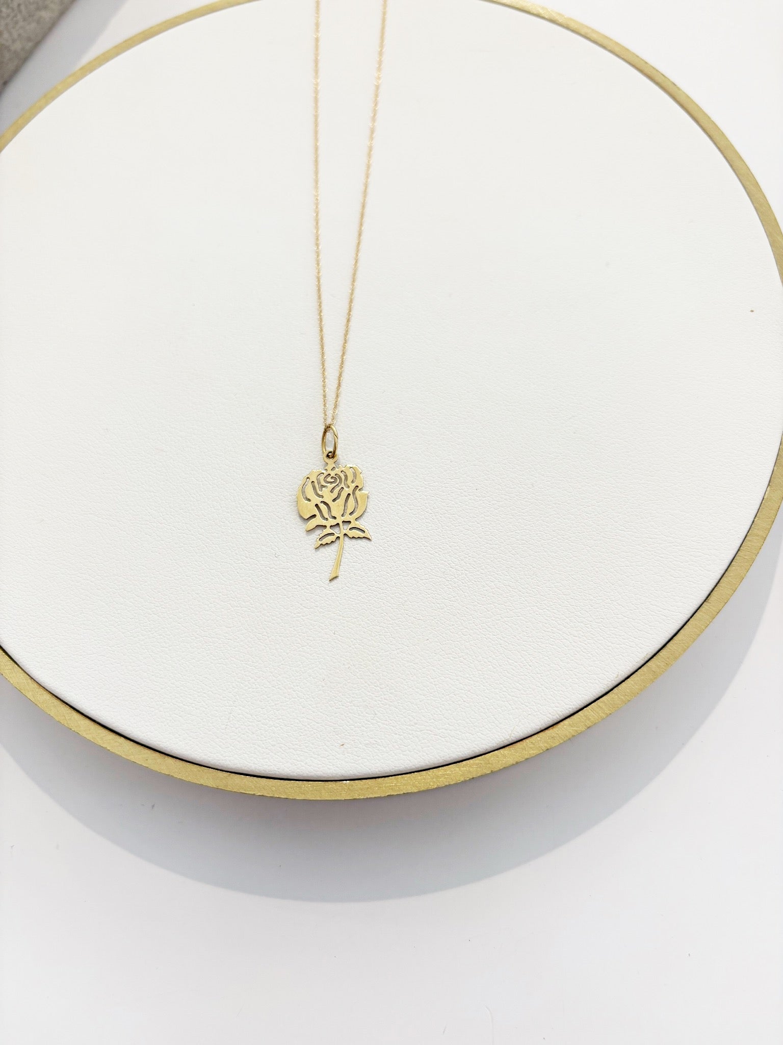 Rose Pendant Necklace {14kt/Estate}
