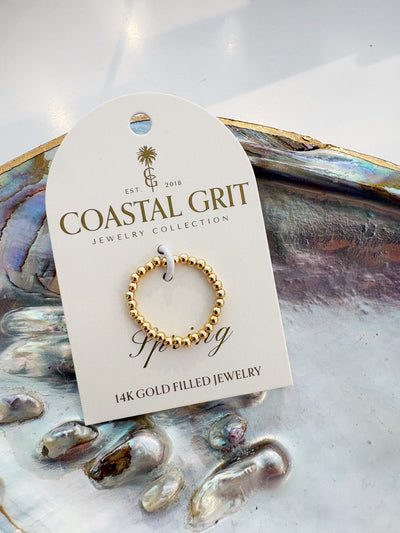 Spring Beaded Ring {Gold}