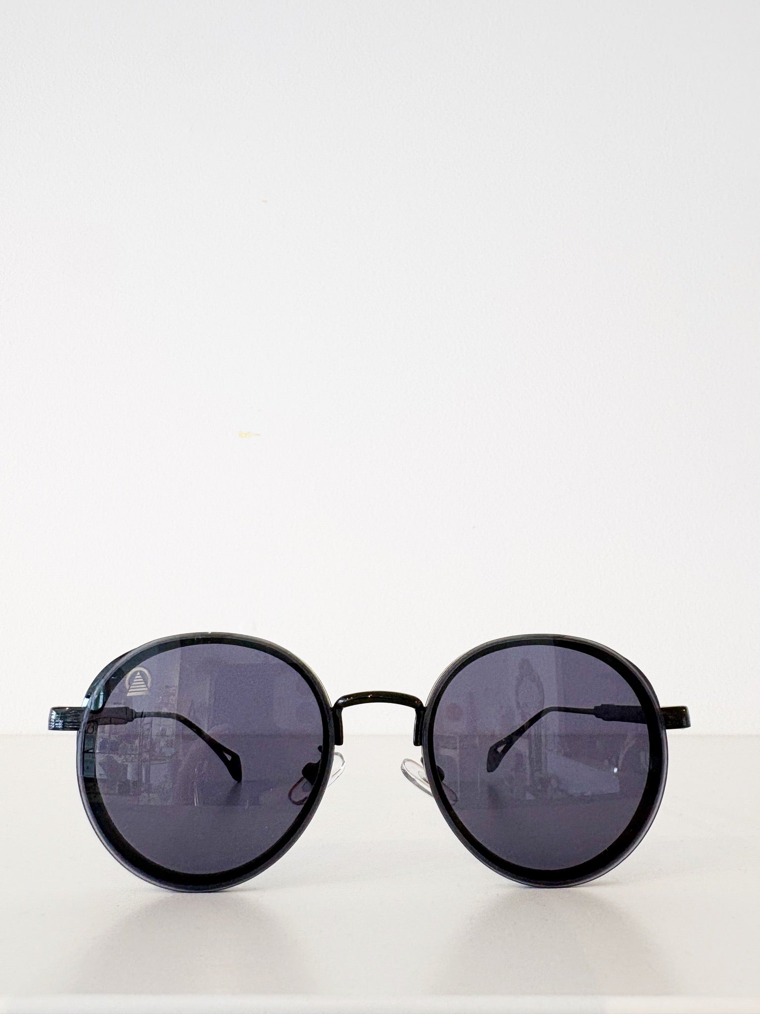 Sebastian Cho Round Sunglasses {Black}