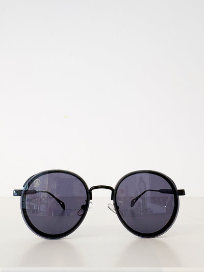 Sebastian Cho Round Sunglasses {Black}