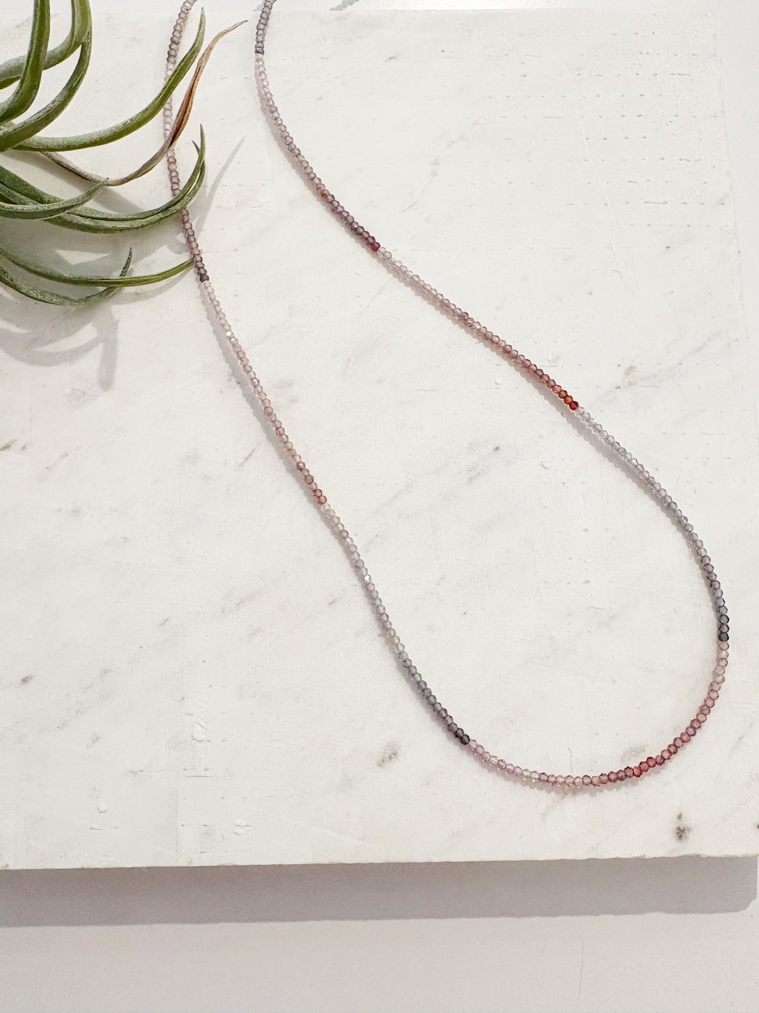 Rondell Necklace {Spinel Waterfall/Silver}