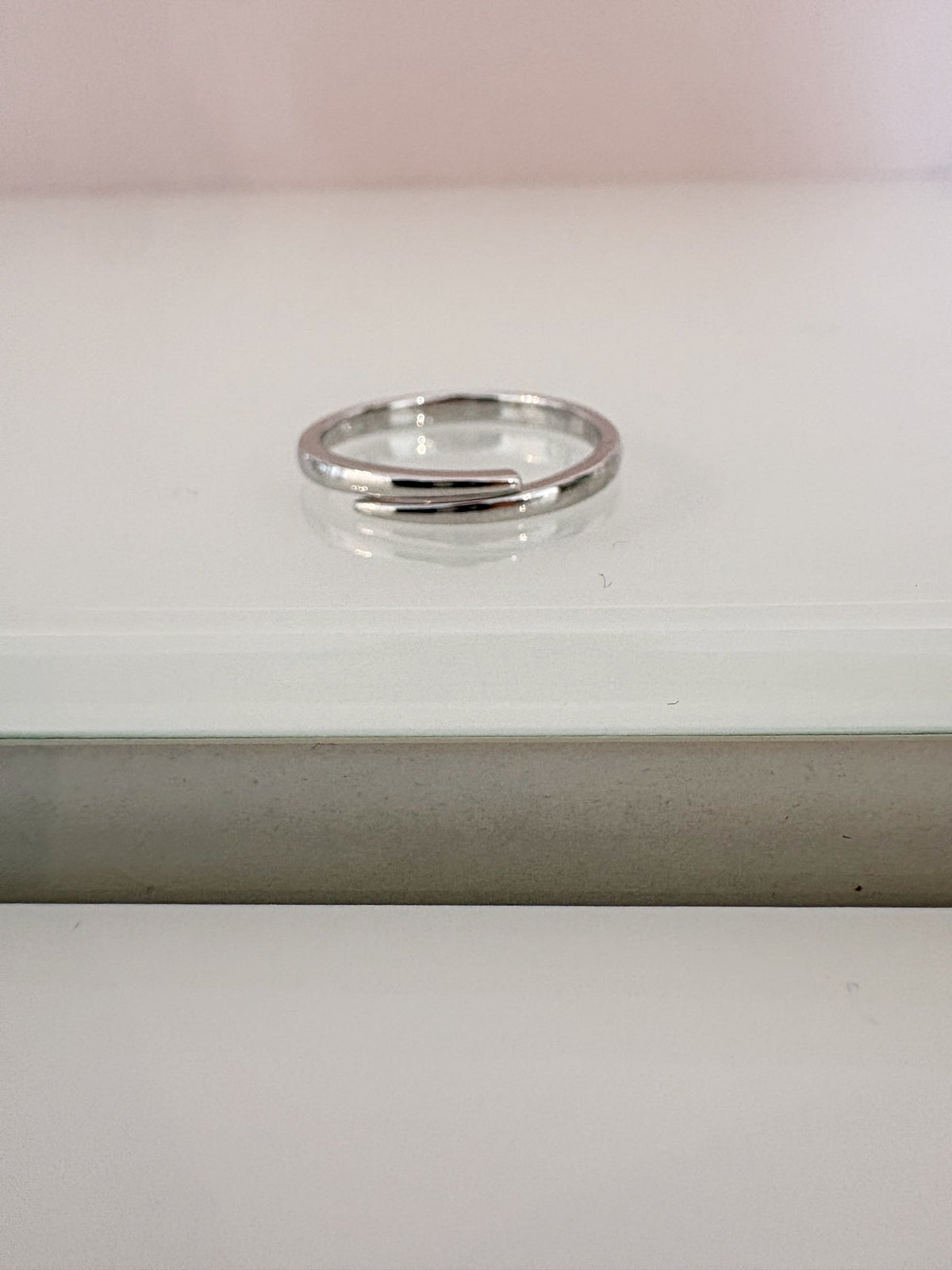 Simple Bypass Ring {Silver}