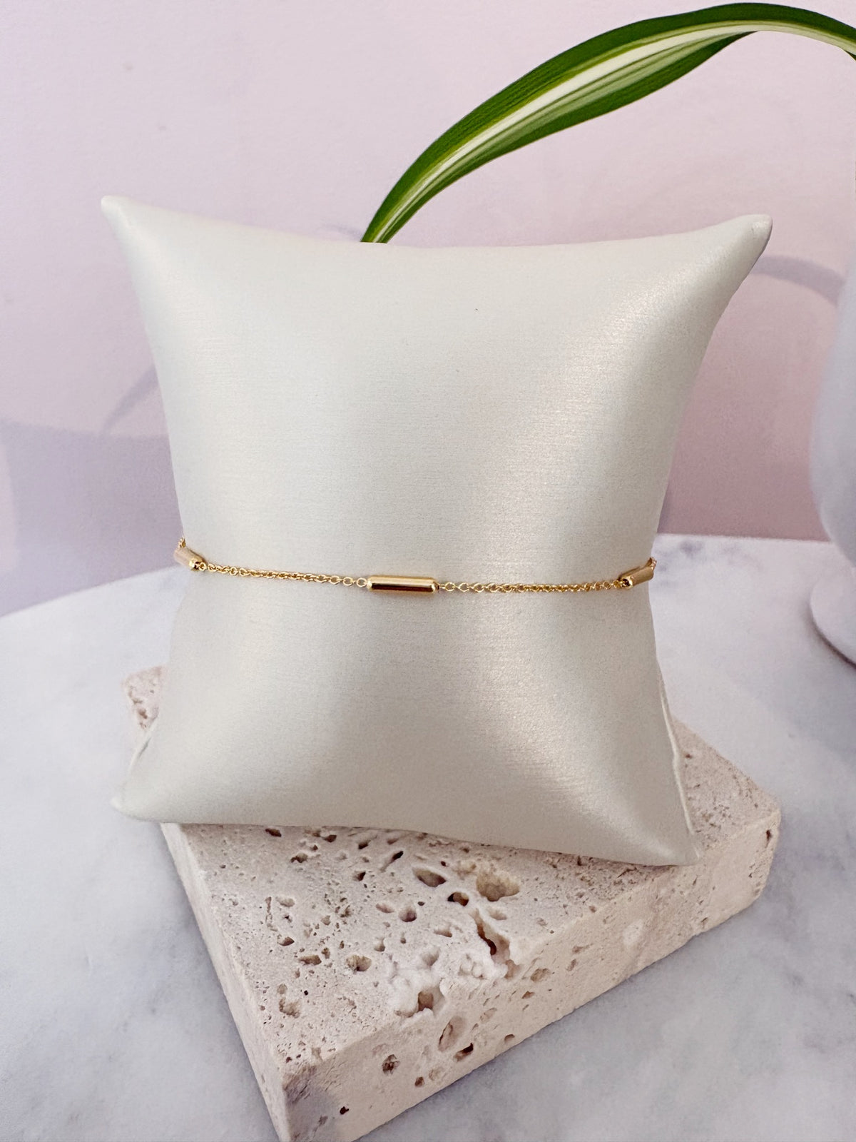 Barrel Chain Bracelet {Gold}