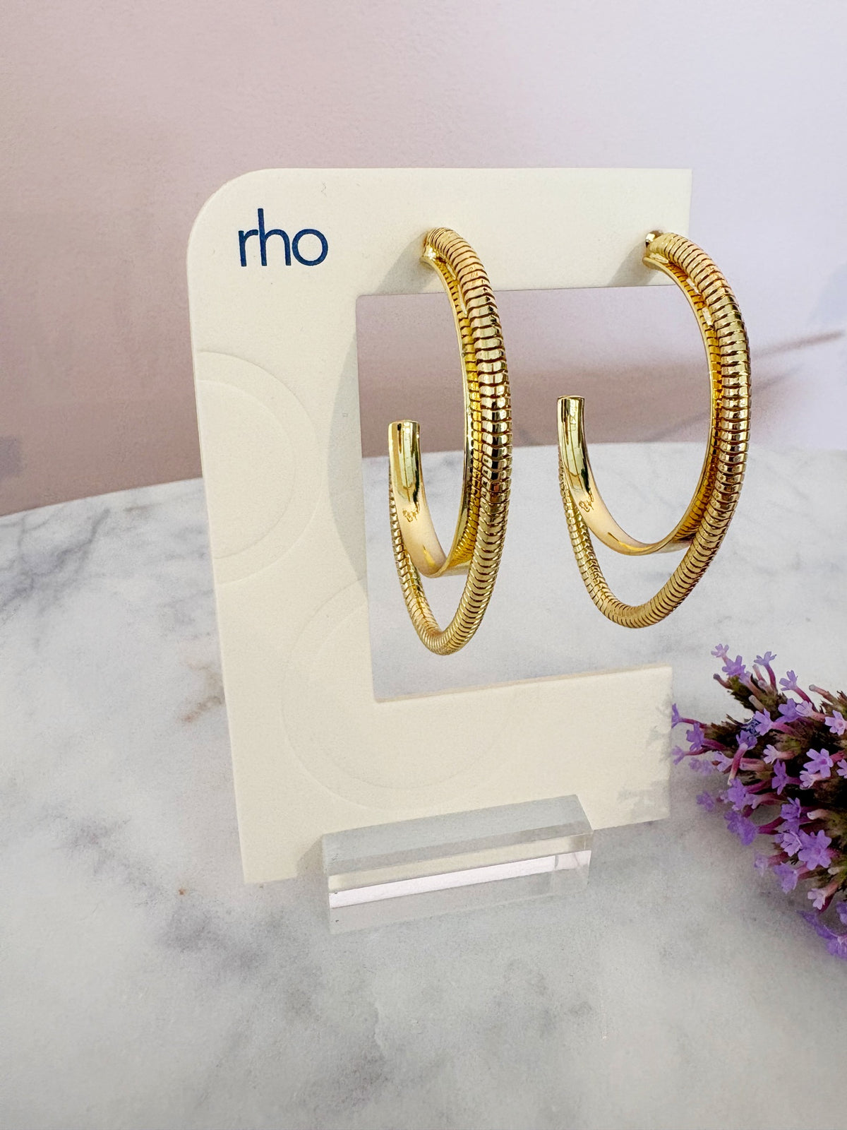 Layered Herringbone Earrings {Gold}