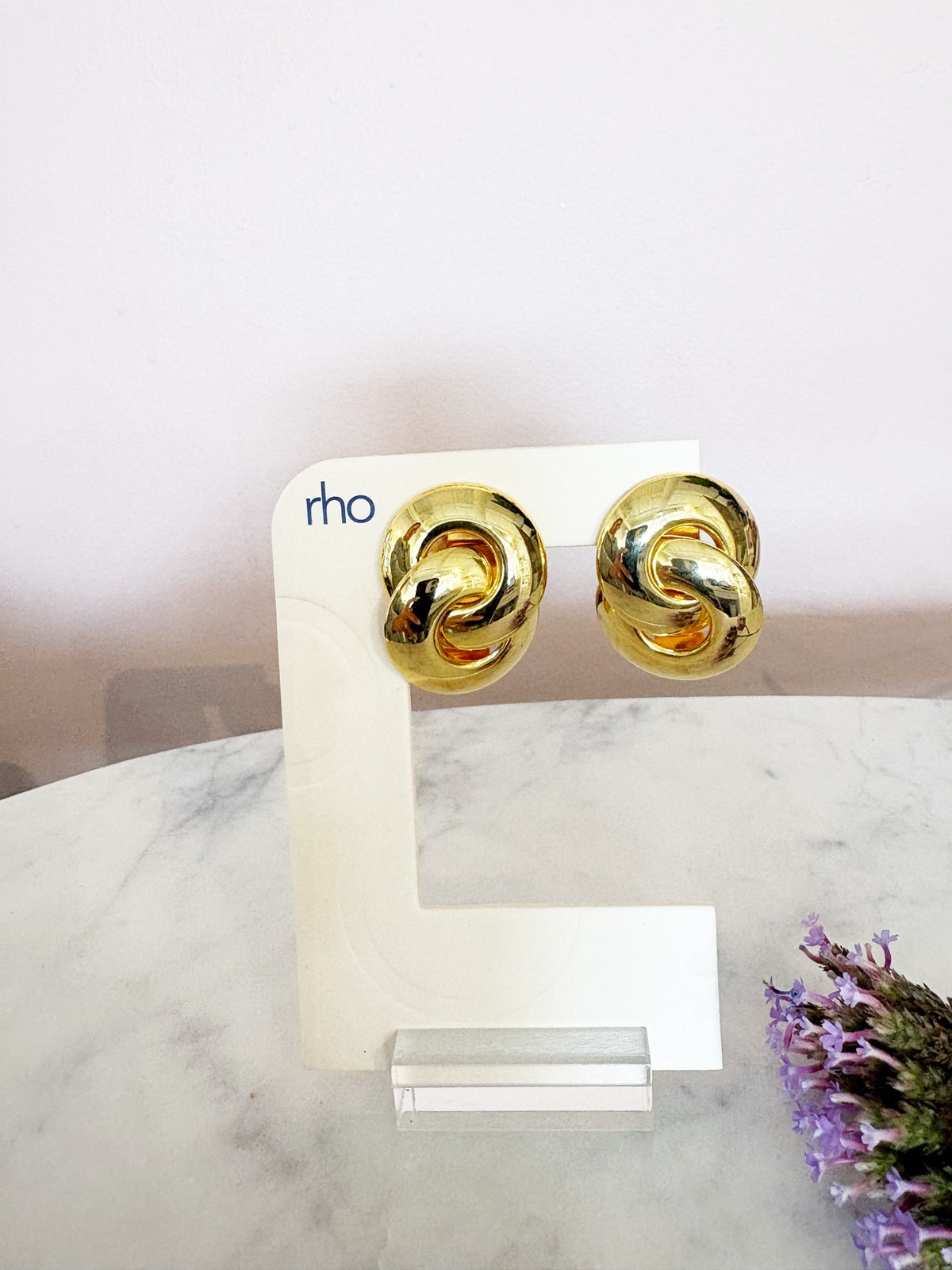 Interwoven Knot Drop Earrings {Gold}