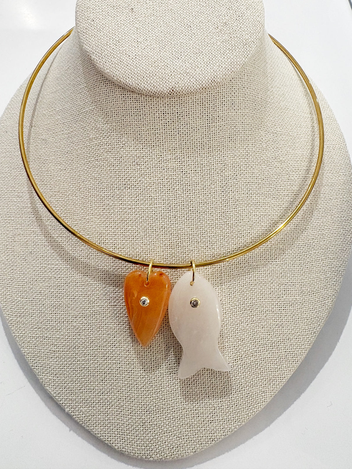 Heart of the Sea Charm Collar Necklace
