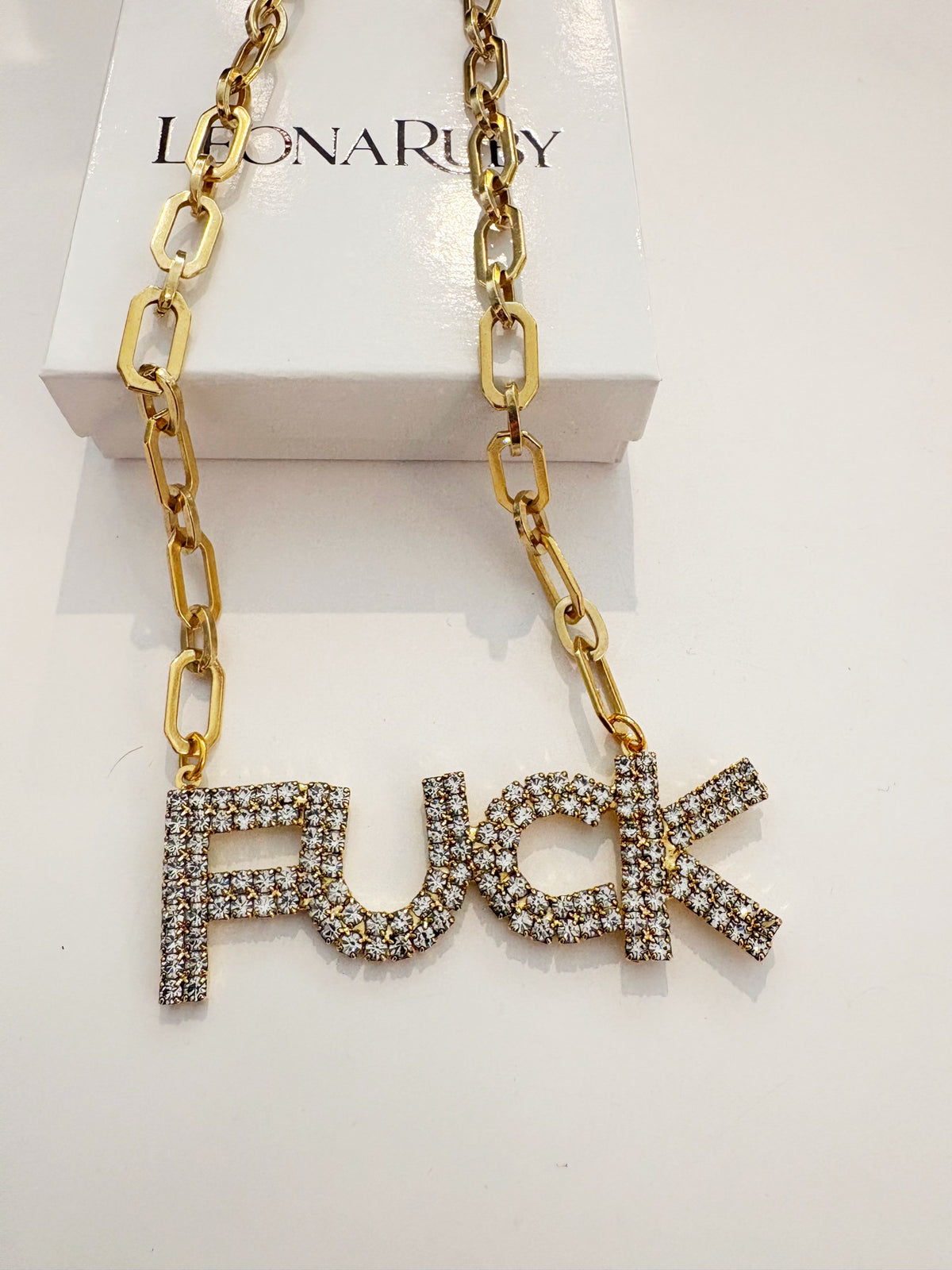 FU FU F#CK Necklace {Gold}