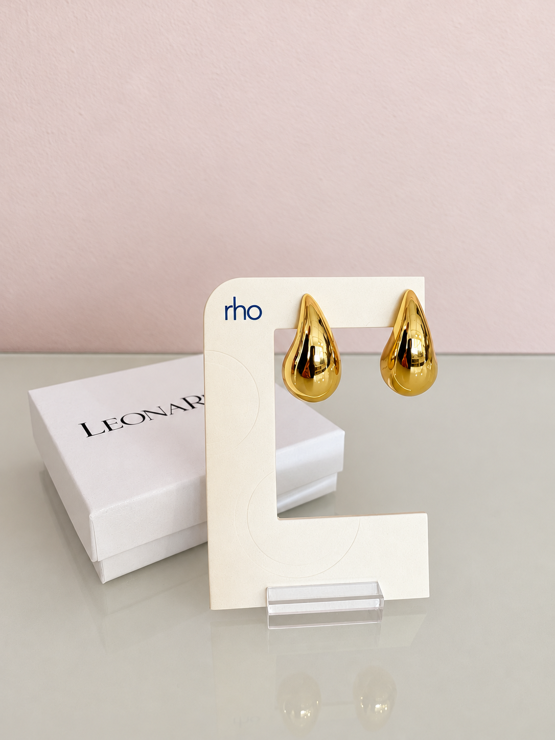 Chunky Crescent Drop Earrings {Gold}