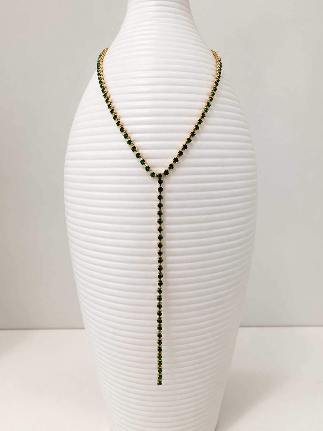 Kassandra Necklace {Gold/Emerald Green}