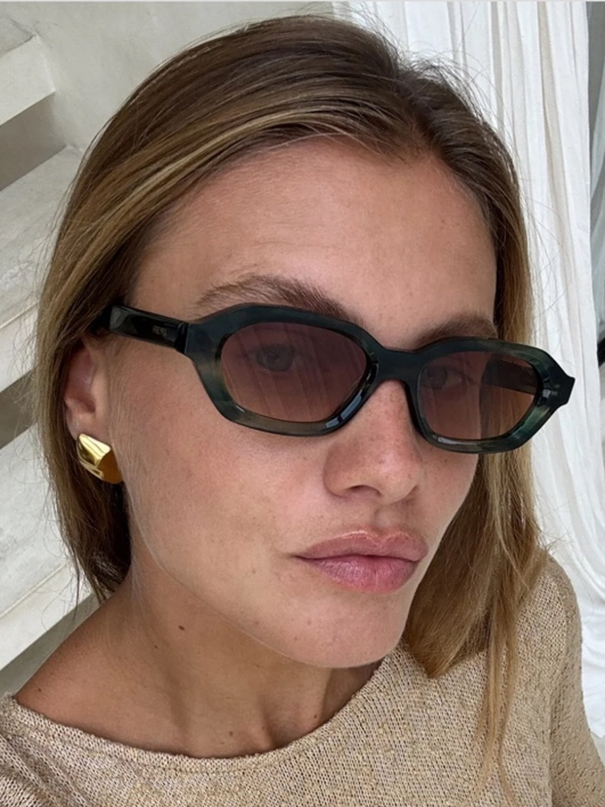 Tokyo Acetate Unisex Rectangular Sunglasses {Emerald}
