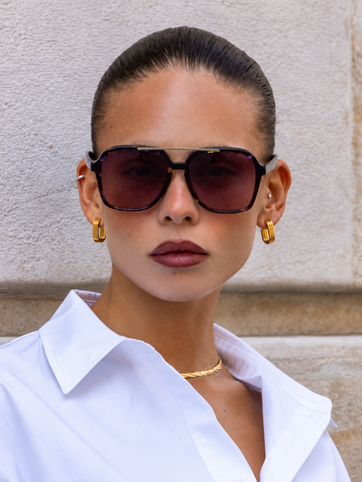 Spencer Unisex Aviator Sunglasses {Lavender}