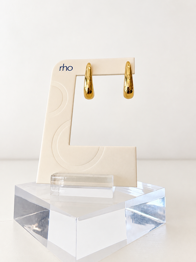 Tapered Drop Stud Earrings {Gold}