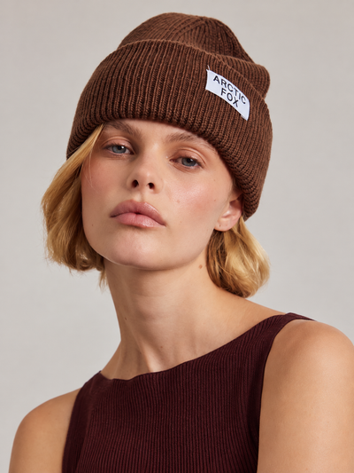 Recycled Bottle Beanie {Chocolate}