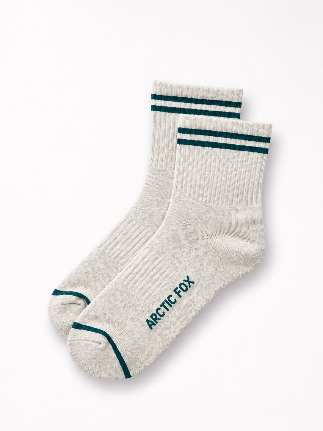 Striped Socks {Grey Melange/Teal}